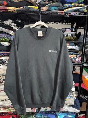 Vintage 90s Wilson Faded Black Crewneck Size Xl
